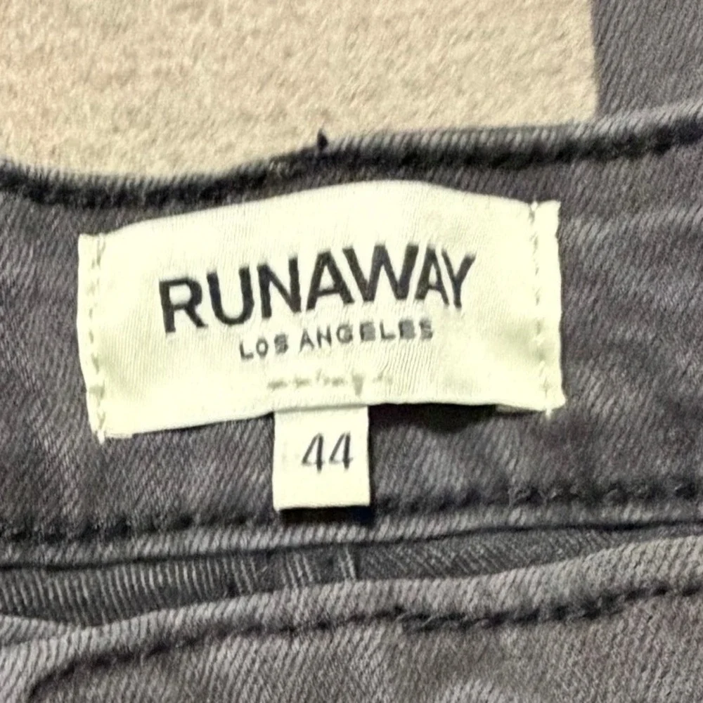 Runaway Los Angeles Rush Mens Grey Distressed Moto Biker Slim Jeans Size 44 NWT